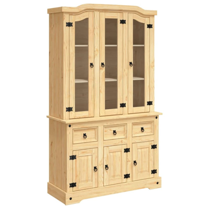 Highboard Corona Honey 112x43x196 Cm Solid Wood Pine Tppbnp