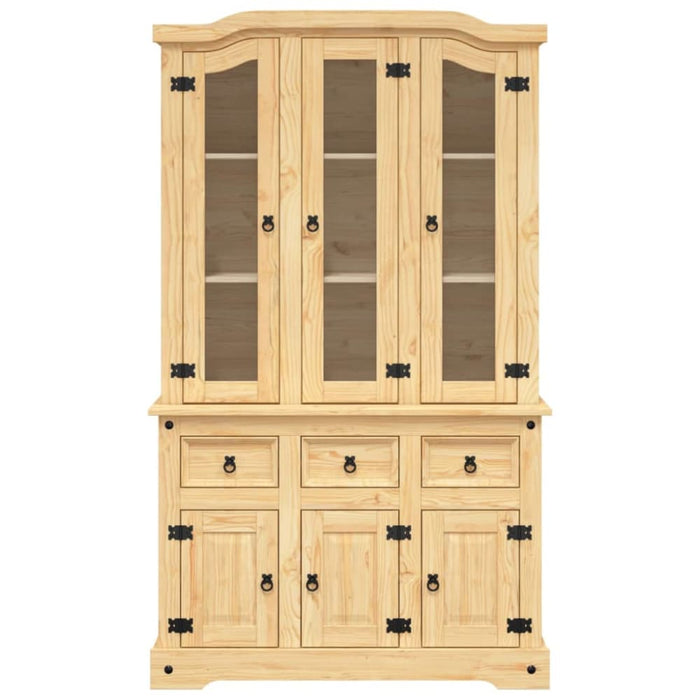 Highboard Corona Honey 112x43x196 Cm Solid Wood Pine Tppbnp