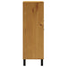 Highboard with Glass Door Flam 92x40x122.5 Cm Solid Wood