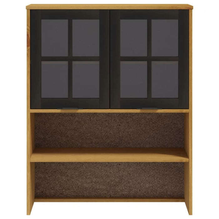 Top for Highboard with Glass Doors Flam Solid Wood Pine
