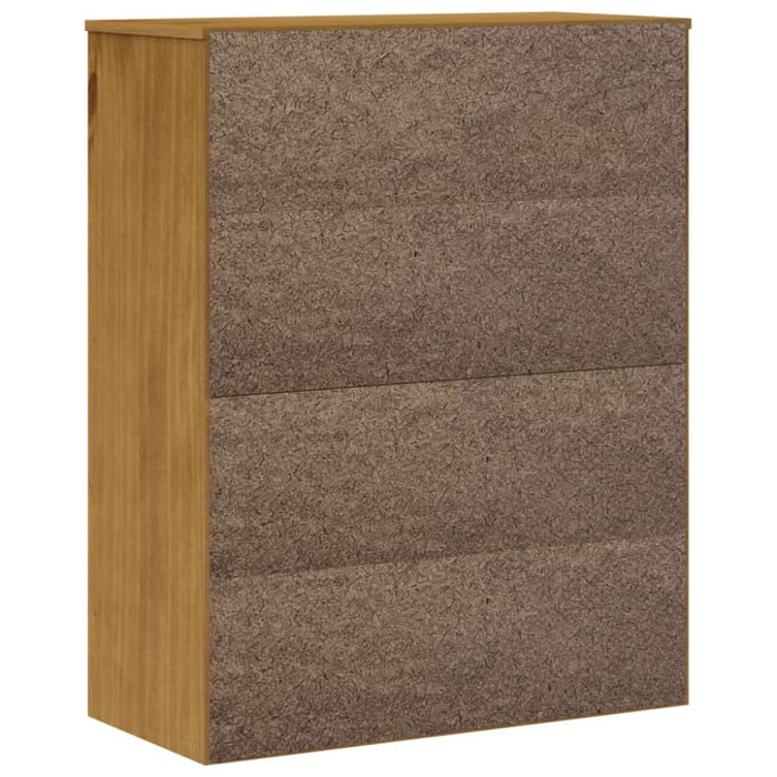 Top for Highboard with Glass Doors Flam Solid Wood Pine