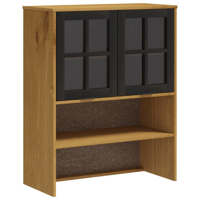 Top for Highboard with Glass Doors Flam Solid Wood Pine