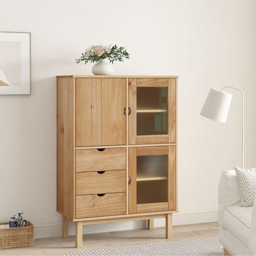 Highboard Otta 85x43x125 Cm Solid Wood Pine Tpotbl
