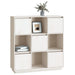 Highboard White 110.5x35x117 Cm Solid Wood Pine Noatib