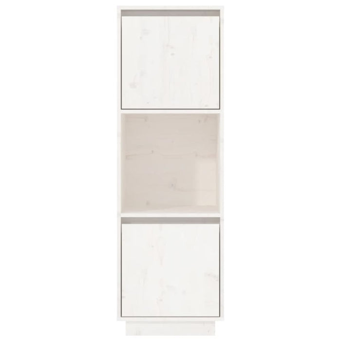 Highboard White 38x35x117 Cm Solid Wood Pine Noatlb