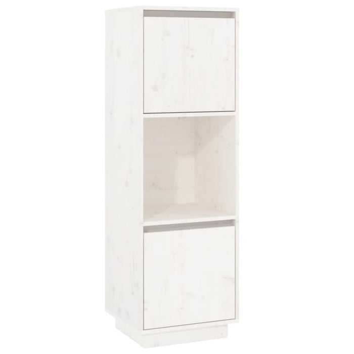 Highboard White 38x35x117 Cm Solid Wood Pine Noatlb