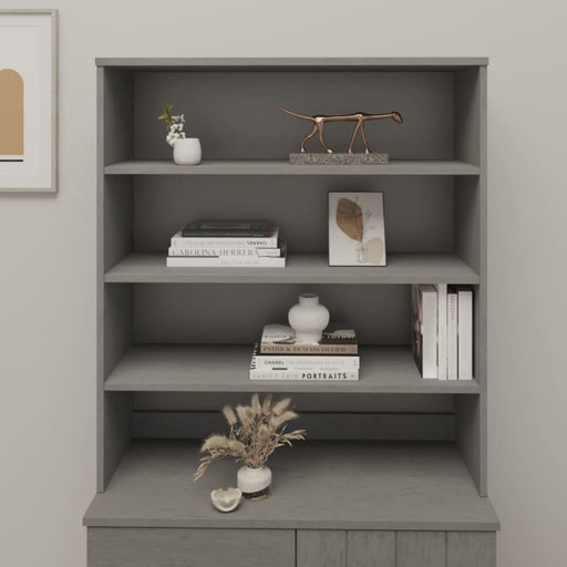 Top for Highboard’hamar’ Light Grey 90x30x100cm Solid Wood