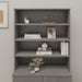 Top for Highboard’hamar’ Light Grey 90x30x100cm Solid Wood