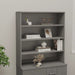 Top for Highboard’hamar’ Light Grey 90x30x100cm Solid Wood