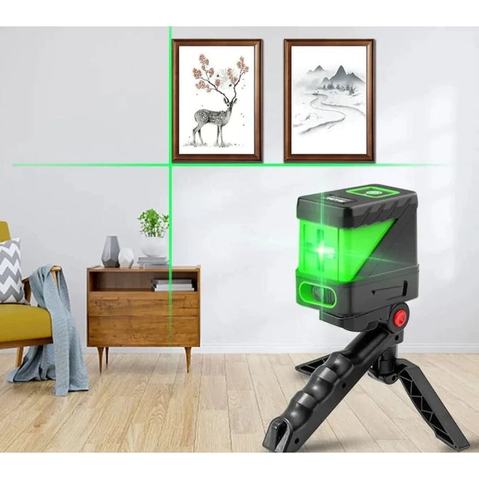 Hilda 2 Line Green Laser Level Self Leveling