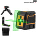 Hilda 2 Line Laser Level Self Leveling Green Beam