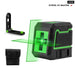 Hilda 2 Line Laser Level Self Leveling Green Beam