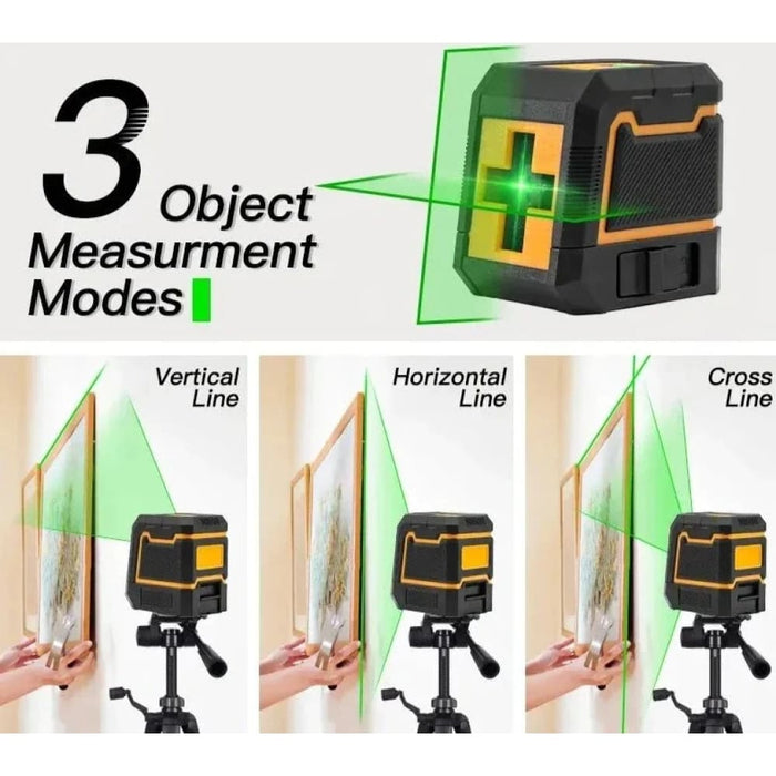 Hilda 2 Line Laser Level Self Leveling Green Beam