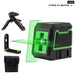 Hilda 2 Line Laser Level Self Leveling Green Beam