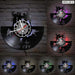 Hockey Player Silhouette Vinyl Record Wall Clock