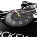 Hockey Player Silhouette Vinyl Record Wall Clock