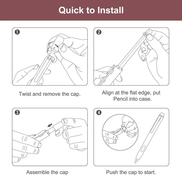 Holder Case for Apple Pencil 2nd Gen Retractable Protective