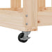 Log Holder With Wheels 40x49x110 Cm Solid Wood Pine Ntxtxi