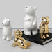 Home Decor Ceramic Bear Figurines for Interior Modern