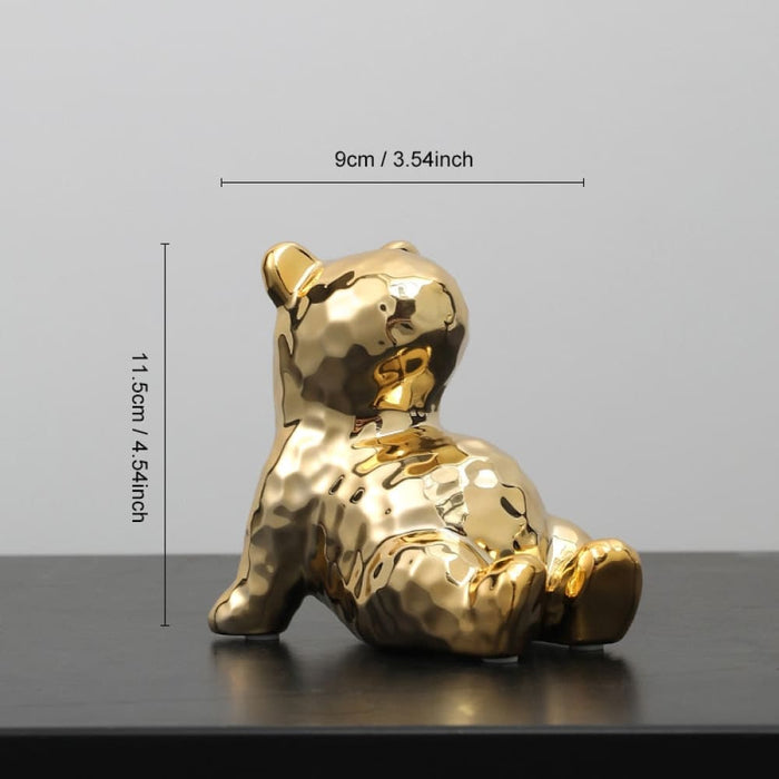 Home Decor Ceramic Bear Figurines for Interior Modern