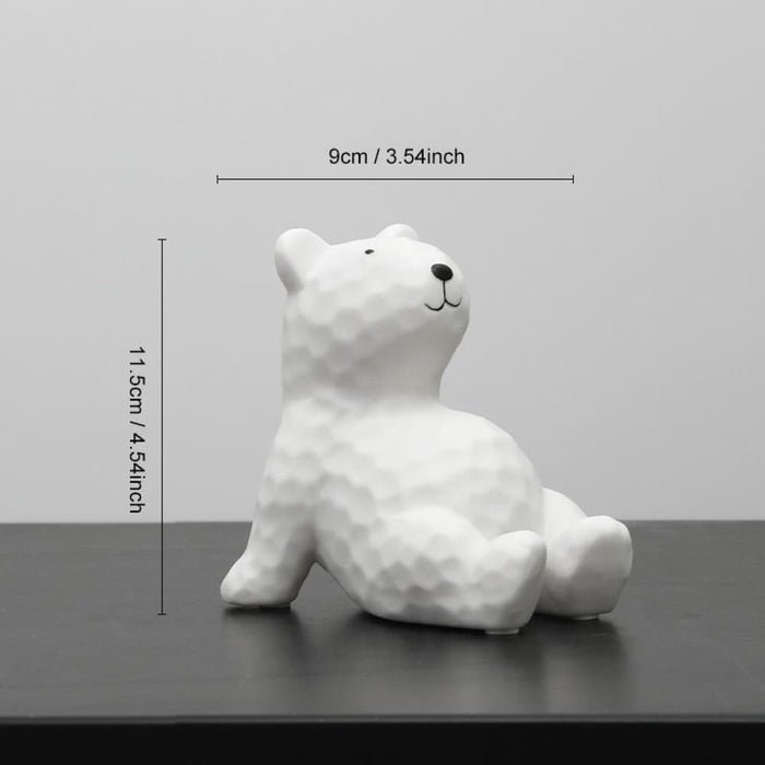 Home Decor Ceramic Bear Figurines for Interior Modern