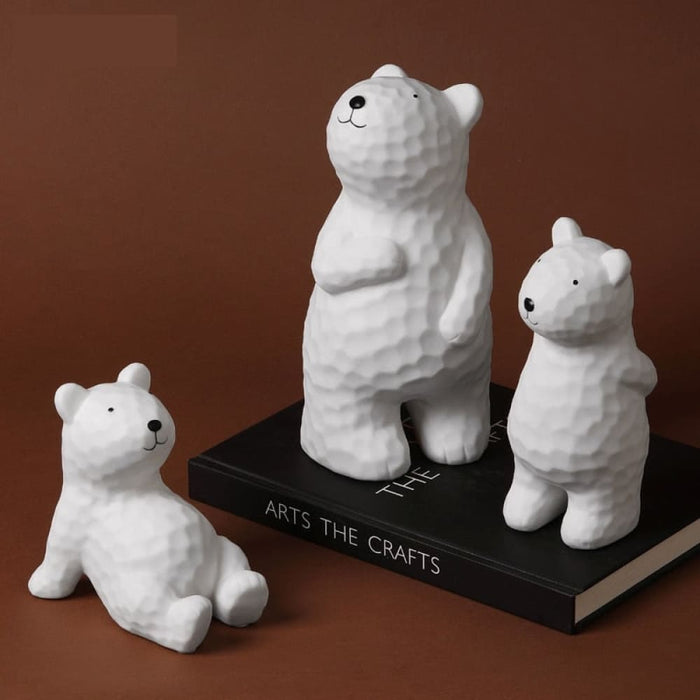 Home Decor Ceramic Bear Figurines for Interior Modern