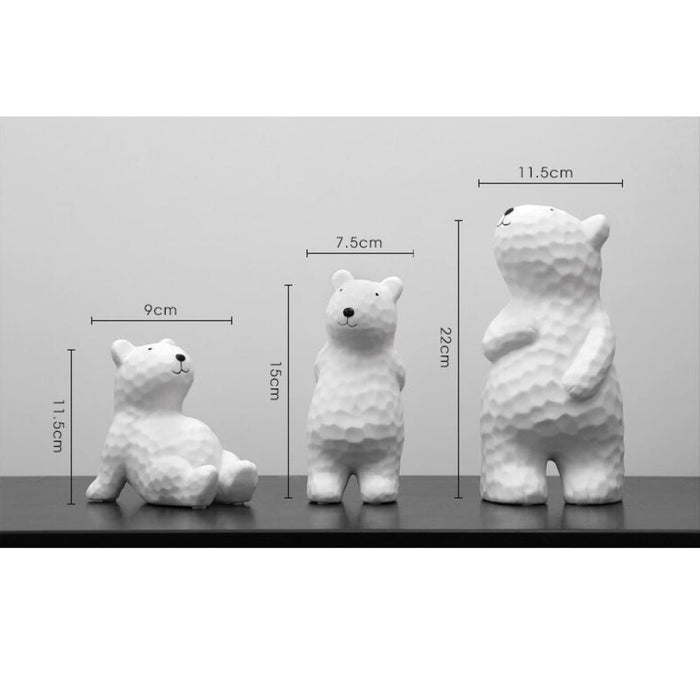 Home Decor Ceramic Bear Figurines for Interior Modern