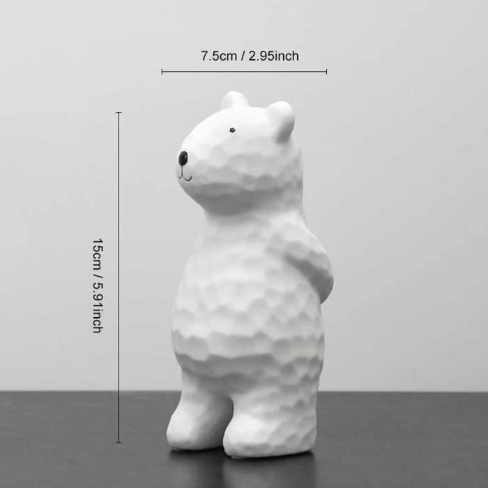Home Decor Ceramic Bear Figurines For Interior Modern