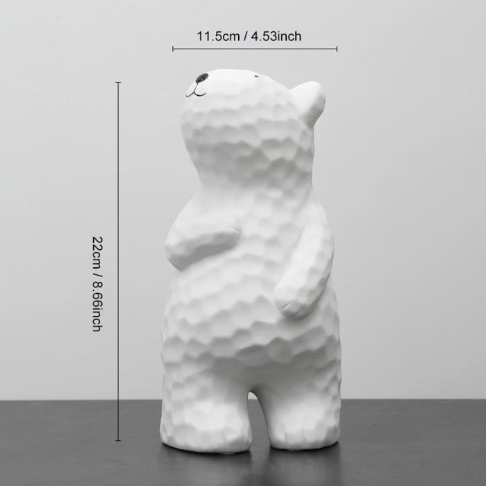 Home Decor Ceramic Bear Figurines for Interior Modern