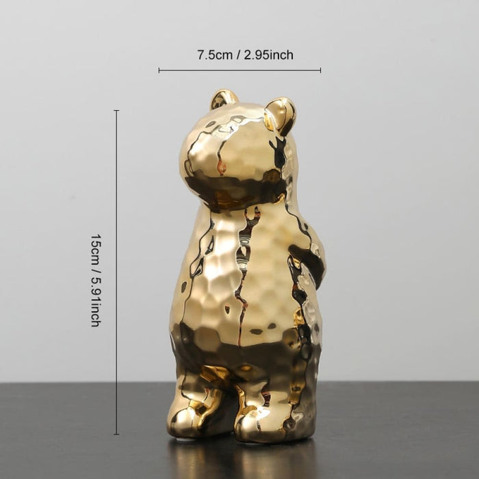 Home Decor Ceramic Bear Figurines for Interior Modern