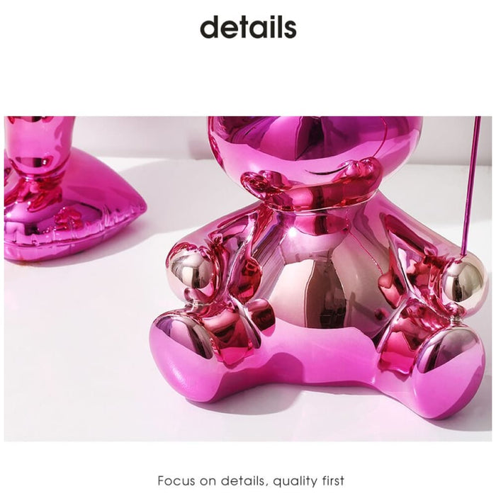 Home Decor Love Bear Figurine Modern Resin Animal Figurines