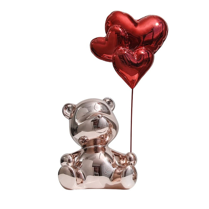 Home Decor Love Bear Figurine Modern Resin Animal Figurines
