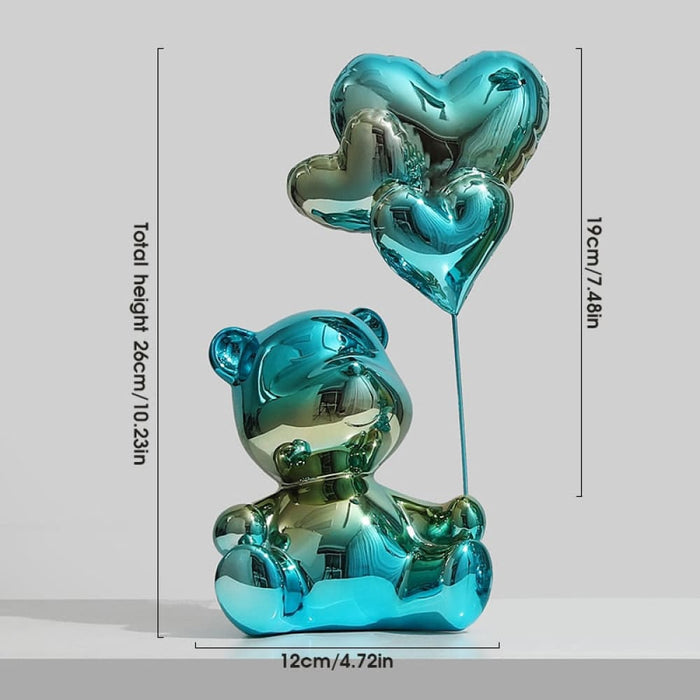 Home Decor Love Bear Figurine Modern Resin Animal Figurines
