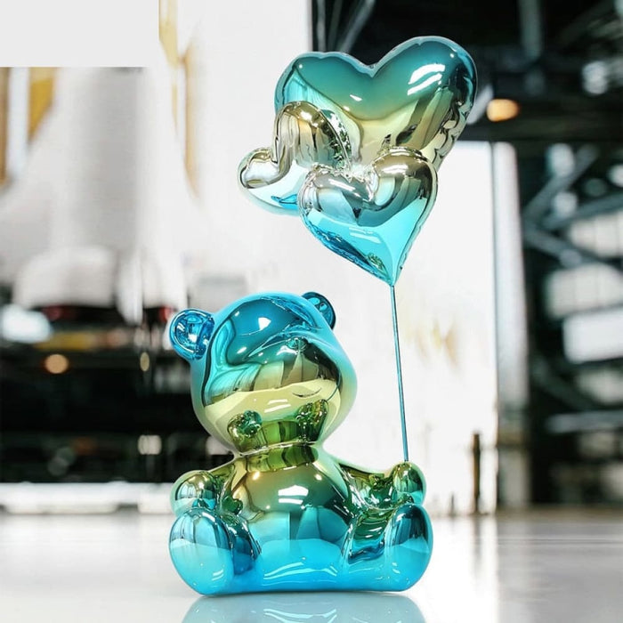 Home Decor Love Bear Figurine Modern Resin Animal Figurines