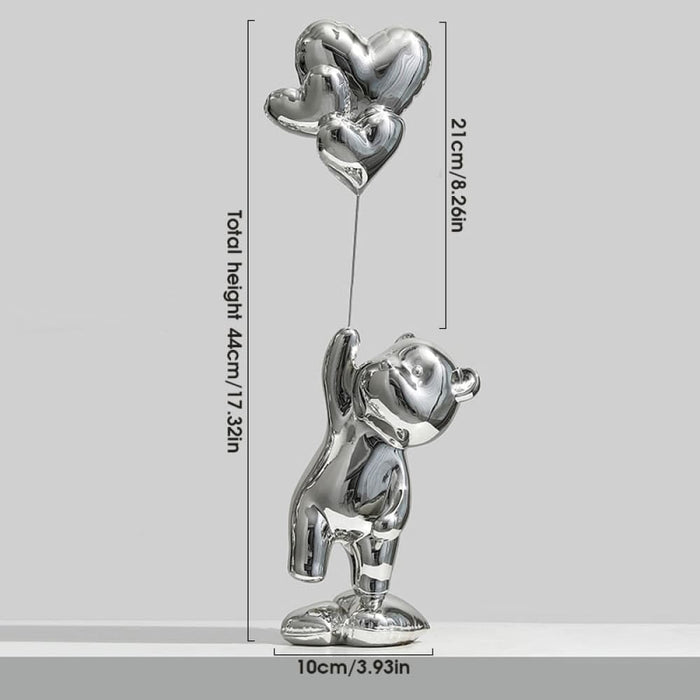 Home Decor Love Bear Figurine Modern Resin Animal Figurines