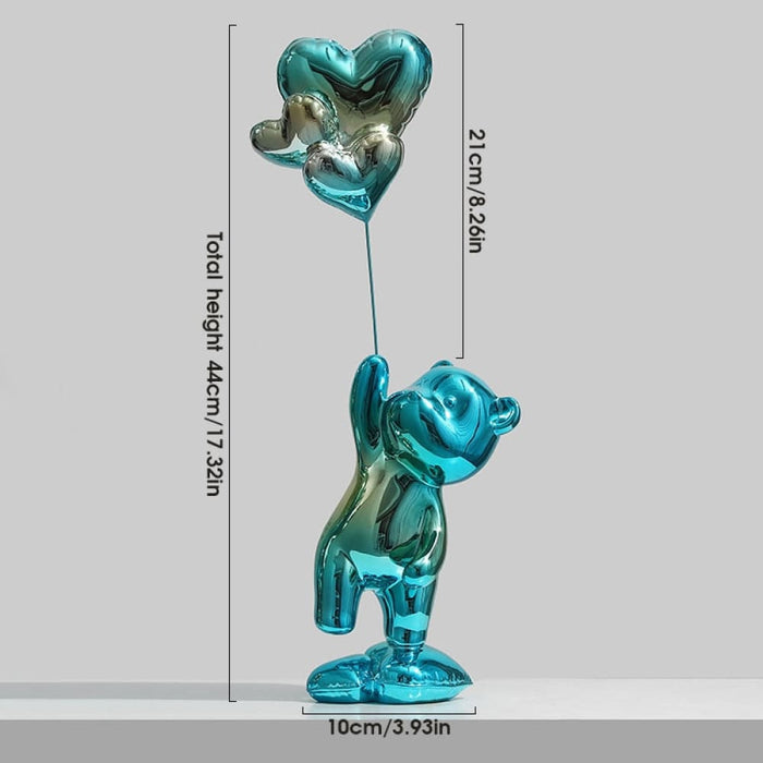 Home Decor Love Bear Figurine Modern Resin Animal Figurines
