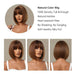 Honey Brown Bob Wig with Bangs