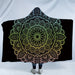 Hooded Blanket For Adults Kids Floral Sherpa Fleece Lotus
