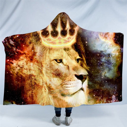Hooded Blanket For Adults Universe Cosmic Sherpa Fleece