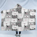 Hooded Blanket Cartoon Sherpa Fleece Microfiber For Kids