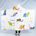 Hooded Blanket Cartoon Sherpa Fleece Microfiber For Kids