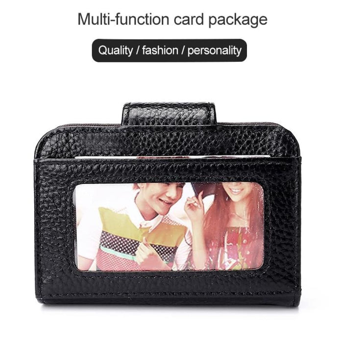 Horizontal Cowhide Leather Rfid Wallet For Ladies