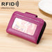 Horizontal Cowhide Leather Rfid Wallet For Ladies