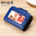 Horizontal Cowhide Leather Rfid Wallet For Ladies