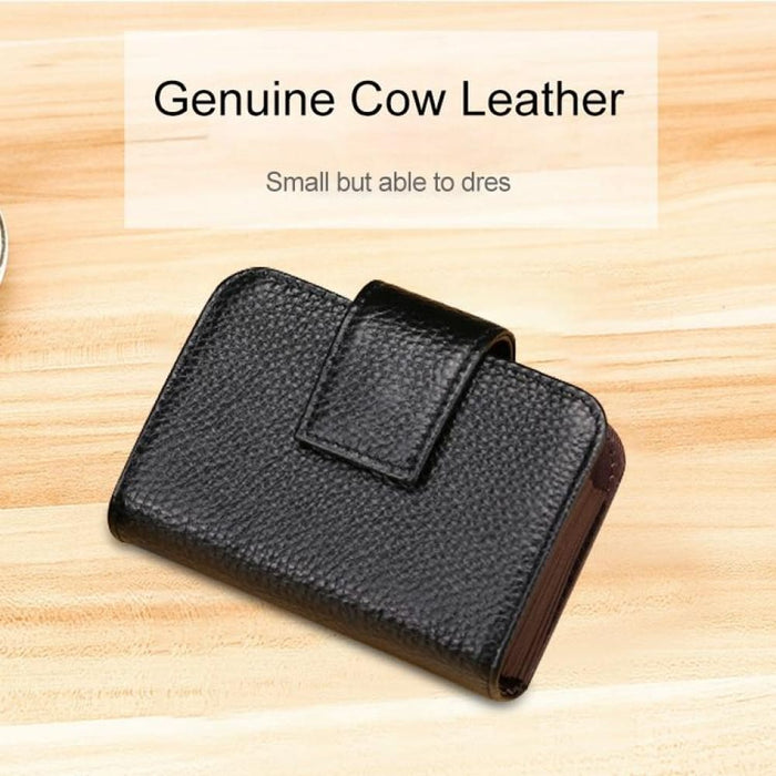Horizontal Cowhide Leather Rfid Wallet For Ladies