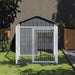 Dog House with Run Anthracite 117x201x123 Cm Galvanised