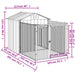 Dog House with Run Anthracite 117x201x123 Cm Galvanised