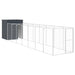 Dog House With Run Anthracite 165x863x181 Cm Galvanised