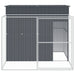 Dog House With Run Anthracite 214x253x181 Cm Galvanised
