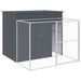 Dog House With Run Anthracite 214x253x181 Cm Galvanised